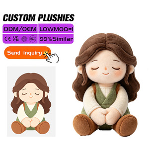 Poupée en peluche personnalisée, fille triste qui pleure, en tissu doux, pour la décoration de chambre, service de conception personnalisée - Product Image 2