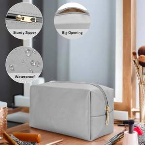 Usine 2025 Sacs cosmétiques de couleur unie Sac à main en cuir Vente en gros Sac de maquillage - Product Image 2