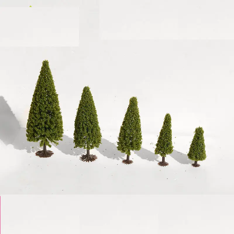 Artificiale di Plastica In Miniatura Architettonica 1:85 Ho Treno Modello in Scala Albero di Paesaggio Albero Filo Di Natale Albero Torre di Pino