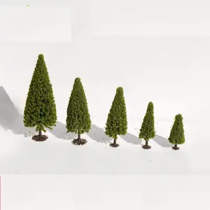 artificial Plastic Miniature Architectural 1:85 Ho Scale Model Train Tree Landscape Tree Wire Christmas Tree Tower Pine