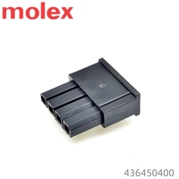 Connecteur femelle noir Micro-Fit 3.0 d'origine, boîtier 436450400 MOLEX, 4 broches, fil à fil