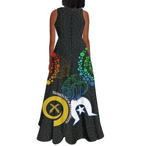 <span class=keywords><strong>Torres</strong></span> Strait Islands estampado sin mangas A-Line vestidos de mujer personalizado Dropshipping elegantes vestidos largos para chicas adolescentes fiesta 2024 - Product Image 2