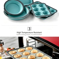 Moules à gâteau en silicone pliables personnalisés, isolés, faciles à démouler, résistants au four, moule de cuisson carré à 6/12 cavités