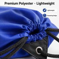 Sac à dos de voyage personnalisé en polyester avec logo, motif dessin animé, grande capacité, sac à chaussures en nylon à cordon, bandoulière tendance