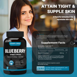 Capsules d'extrait de myrtille antioxydant <span class=keywords><strong>Capsule</strong></span> molle de myrtille Supplément de soins de santé - Product Image 4