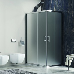 Box Doccia Angolare Kamalu KF1000 100x90 cm con Porta in Vetro Satinato - Product Image 2