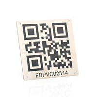 Placa de Identificación Metálica con Código QR Personalizada, Etiqueta de Acero Inoxidable y Aluminio para Identificación de Activos, Número de Serie, para Rastreo de Equipos