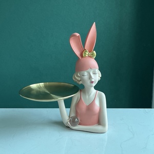 Sculpture de femme de Style européen, magnifique produit d'art en résine, décoration de <span class=keywords><strong>jardin</strong></span>, maison, petite fille, 1 pièce - Product Image 2