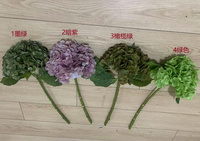 H-536 Hydrangea artificiel fait main à toucher réel avec 196 têtes de fleurs pour la décoration de mariage, de la maison, de Noël, de la remise des diplômes et du Nouvel An