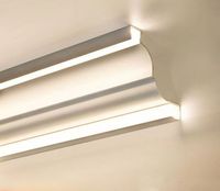 Nuevo Diseño de Iluminación, Luces de Doble Cara de 70 mm x 95 mm, Perfil LED de Aluminio Extruido para Esquinas de Techo