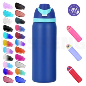 Bình nước thể thao Inox 304 màu cao Cốc cách nhiệt ống hút chân không hai lớp cốc ngoài trời dung tích lớn - Product Image 2