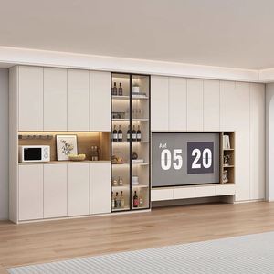 Toda la casa personalizada moderna sala de estar gabinete de almacenamiento Fondo pared general Tv gabinete de lujo clásico - Product Image 5