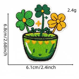 Patchs brodés à repasser à thème Saint-Patrick, vert Irlande, vente chaude, stock en vrac, prix bas, décoration DIY - Product Image 5