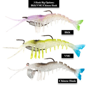 เหยื่อล่อสำหรับตกปลาแบบมีที่จับ,เหยื่อกุ้งเทียมเหยื่อปลาปลอมมีตัวช่วยในการต่อเข้าด้วยกัน - Product Image 4