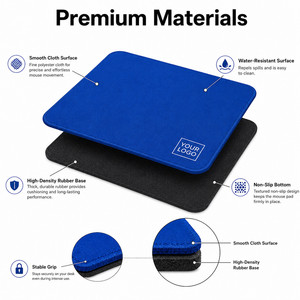 Custom Logo Mouse Pad Non-Slip Rubber Base Stitched Edge Gaming Mousepad for Office Business Promotional <b>Gift</b> Office Supplies - Product Image 4