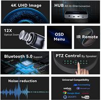 Kit de vidéoconférence USB avec caméra PTZ haute performance, haut-parleur et hub – Solution pour réunions