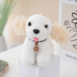 Llavero de peluche de cachorro sentado, adorable colgante de perro <span class=keywords><strong>Cocker</strong></span> Spaniel para bolso, colgante de perro de peluche para fiesta - Product Image 2