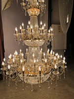 Projet de personnalisation de lustre islamique pour mosquée, grand lustre de luxe en or, éclairage de mosquée musulmane, lustre en cristal pour église