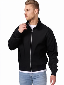Turnover Collar <b>Men's</b> Sheep Skin Leather Windproof Breathable Custom Design <b>Long</b> Sleeves Zip Outerwear Coat - Product Image 1