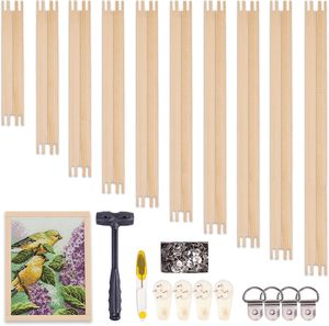 Kit <span class=keywords><strong>de</strong></span> Cadres à Broderie en Bois pour Point <span class=keywords><strong>de</strong></span> Croix, 20 Pièces, 10 Tailles, avec Clous <span class=keywords><strong>de</strong></span> Fixation - Product Image 1