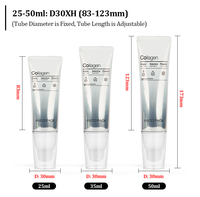Tube cosmétique de luxe ABL personnalisé D30 25ml-50ml pour masque de nuit et crème de soin du cou avec spatule en silicone