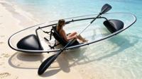 Kayak transparent en cristal clair pour une personne, canoë portable transparent pour les sports nautiques en mer et en lac