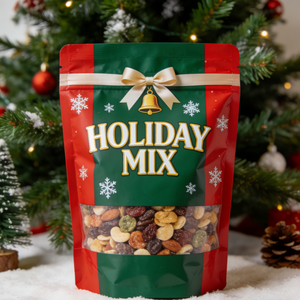 Customized Resealable Food Stand up Pouch <strong>Edible</strong> Moistureproof with Window for Candy Snack <strong>Nuts</strong> Dried Fruit Ziplock Mylar Bag - Product Image 1