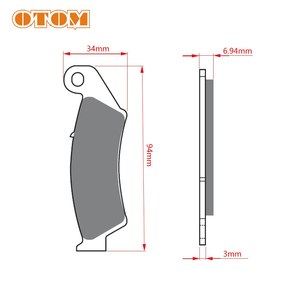 OTOM รถจักรยานยนต์สกปรกจักรยานทองแดง Sintered CRF250R KX250F RMZ250เบรคหน้าสำหรับ HONDA KAWASAKI SUZUKI CRF KX <span class=keywords><strong>RMZ</strong></span> <span class=keywords><strong>250</strong></span> 450 - Product Image 2