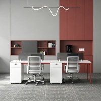 Bureau de travail modulaire contemporain et écologique, personnalisable pour 1 à 8 personnes