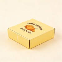 Boîte en carton pliable personnalisée, boîte d'emballage alimentaire recyclable avec logo, boîte d'emballage pour poulet frit à emporter, boîte d'emballage résistante à l'huile