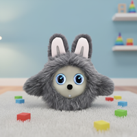Robot Inteligente de Peluche con Pantalla LCD y Ojos, Recargable, Relleno de Plástico Ultrasuave, Juguete de IA para Contar Cuentos, Regalo de Navidad