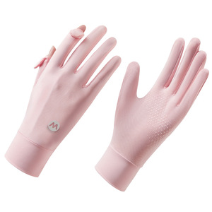 Guantes finos de seda para protección solar, compatibles con pantallas no táctiles, de secado rápido, para ciclismo, conducción, escalada, protección UV - Product Image 1