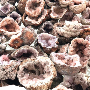 Wholesale High Quality <b>Crystal</b> Geode Natural Irregular Argentina Pink Amethyst Geode <b>Cluster</b> for Decoration - Product Image 6