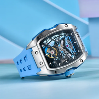 Pagani Design PD-YS018 Herren Mechanische Skelett-Tonneau-Uhren Luxus Saphirglas Automatikuhr 50m Wasserdicht Herren-Armbanduhr
