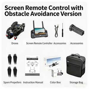 Drone GPS 4K à vision nocturne avec moteur brushless amélioré, photographie <span class=keywords><strong>a</strong></span>érienne professionnelle en basse lumière et contrôleur à écran 7,2 pouces - Product Image 4