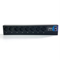 PDU intelligent pour rack 220V 16A avec prises allemandes, 8 prises, enregistrement de mémoire, USB, température/humidité, RPM, IR, HTTP/HTTPS, salle de télécommunications, personnalisable