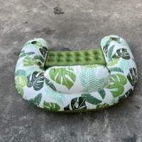 Chaise longue de piscine gonflable personnalisée en usine avec flotteur en PVC épaissi et porte-gobelet à boisson, chaise flottante sur l'eau