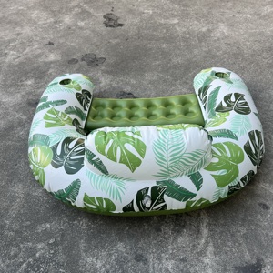 Chaise longue de <span class=keywords><strong>piscine</strong></span> gonflable personnalisée en usine avec flotteur en PVC épaissi et porte-gobelet à boisson, chaise flottante sur l'eau - Product Image 5
