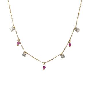 Collar de Diamantes en Acero Inoxidable 316L con Baño de Oro PVD, Joyería Sostenible y Resistente - Product Image 1