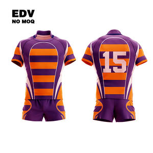 Chemise de rugby personnalisée de conception libre pour l'ensemble d'entraînement de rugby d'équipe ensemble de rugby respirant pour femmes séchage rapide - Product Image 1