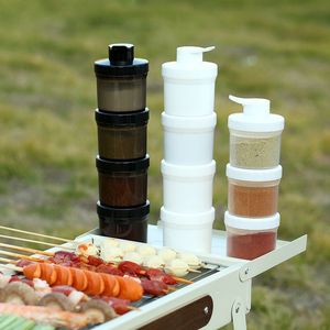 Stackable Condiment Container Plastic <b>Spice</b> <b>Jar</b> With Lid For Kitchen Camping Use M Size Freshness Preservation - Product Image 3