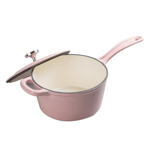 <span class=keywords><strong>Casserole</strong></span> en fonte émaillée résistante à la chaleur avec logo personnalisé de haute qualité, pot à lait avec longue poignée, compatible gaz et <span class=keywords><strong>induction</strong></span> - Product Image 6