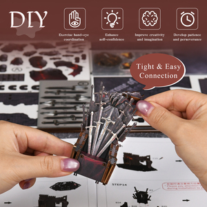 Kit Minicity Book Nook-Kit de maison de poupée miniature bricolage <span class=keywords><strong>pour</strong></span> <span class=keywords><strong>débutants</strong></span>, <span class=keywords><strong>adultes</strong></span> et adolescents (trône des lames) - Product Image 5