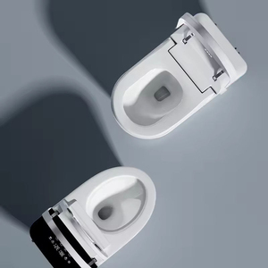 WC en céramique OEM à siphon, double chasse, siège chauffant, à poser au sol, économie d'<span class=keywords><strong>eau</strong></span>, haute efficacité, facile à nettoyer, anti-… - Product Image 3