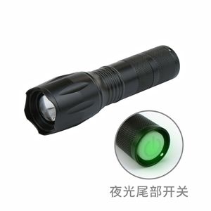 ไฟฉายซูม T6 LED แบตเตอรี่แบบชาร์จได้ ปรับโฟกัสได้ พกพาสะดวก ไฟฉายเลเซอร์สีขาวขนาดเล็ก - Product Image 5