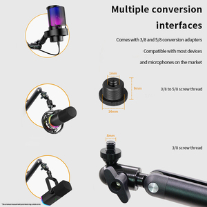 Brazo de Micrófono Profesional de Aluminio con Rotación de 360 Grados °   Soporte Giratorio para Micrófono de Estudio para Podcast y Videojuegos, Soporte para Micrófono de Estudio al por Mayor - Product Image 5