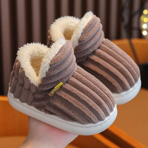 Chaussons d'hiver en coton pour garçons et filles, sandales souples à plateforme avec sac et talon, chaussures de chambre pour enfants, très chaudes - Product Image 6