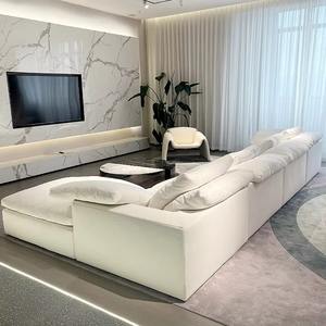 الأكثر مبيعاً أريكة إيطالية على شكل سحابة من القماش 2/مقعد وحدات مقطعية للشقة فيلا شكل مربع أريكة غرفة المعيشة - Product Image 2