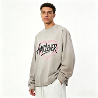 Sweat-shirt surdimensionné AMLClever en coton 100% pour hommes et femmes, impression de logo personnalisée (DTG/DTF) |   Vente en gros
