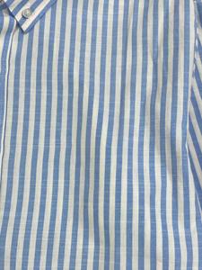 เสื้อเชิ้ตผู้ชายผ้าฝ้ายแท้ 100% ป้องกันขนร่วง ใส่สบายสำหรับฤดูร้อน ป้องกันแสงแดด ปักลาย ปิดกระดุมแถวเดียว ลายทาง ผ้าทวิล แขนยาว มีไซส์ให้เลือก - Product Image 6